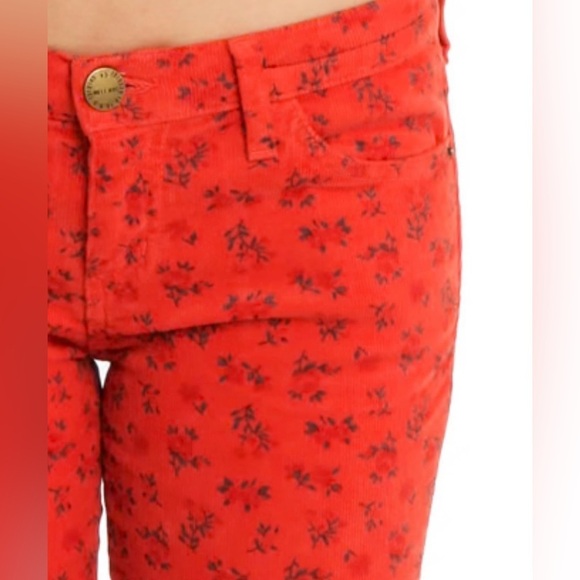 ANTHROPOLOGIE Current/Elliott The Ankle Skinny Poppy Ditsy Blossom Size 25 - Picture 3 of 11